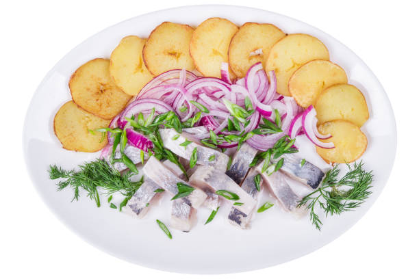 istock Fried potatoes in a plate on a white background 1176996724