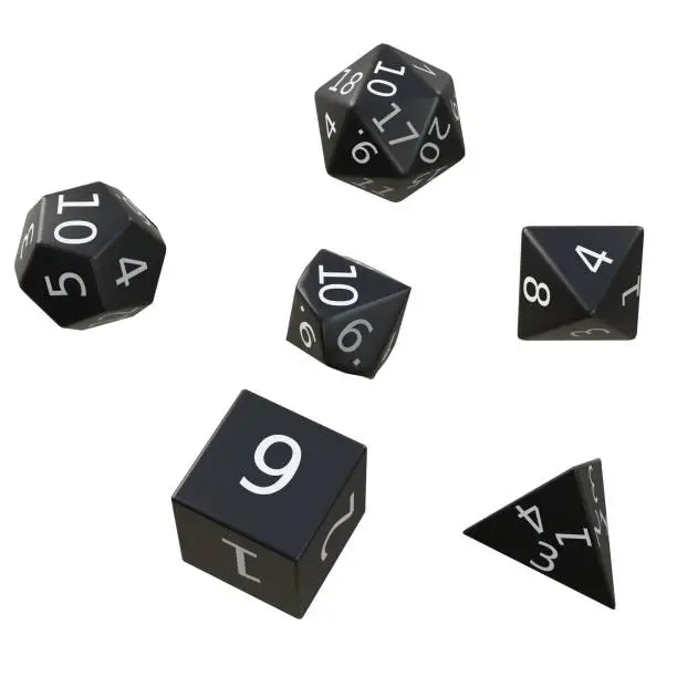 3D rendering illustration of some role playing game dice