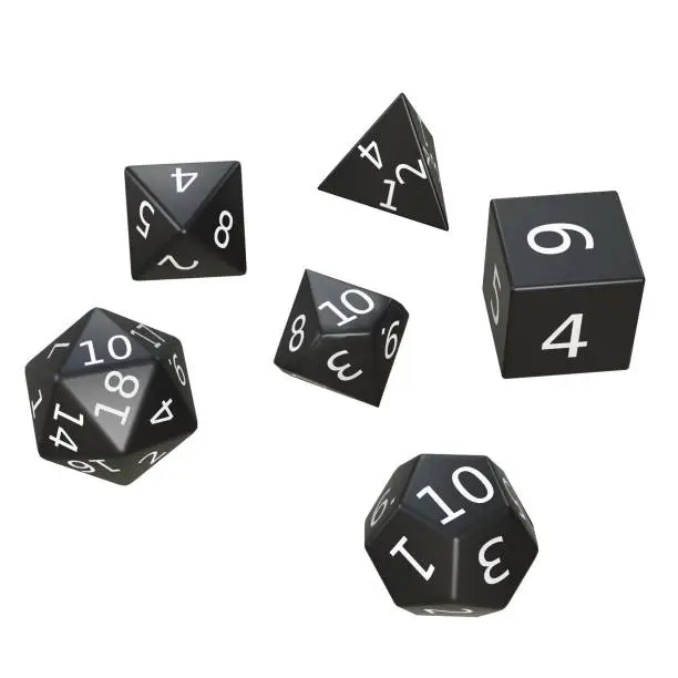 3D rendering illustration of some role playing game dice