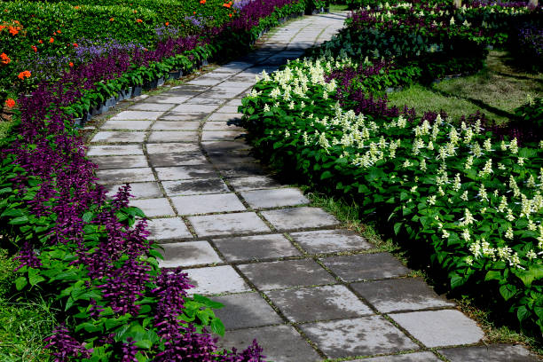 istock Lovely garden with footpath. 1176997938