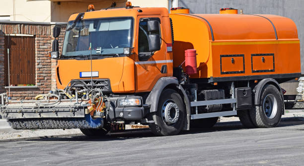 istock Street sweeper vehicle in the city 1176998041