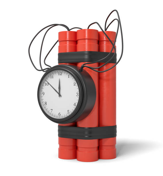 istock 3d rendering of red dynamite stick time bomb isolated on white background 1177001164