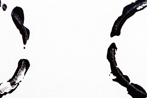 Colorful print of man hand isolated on white background.