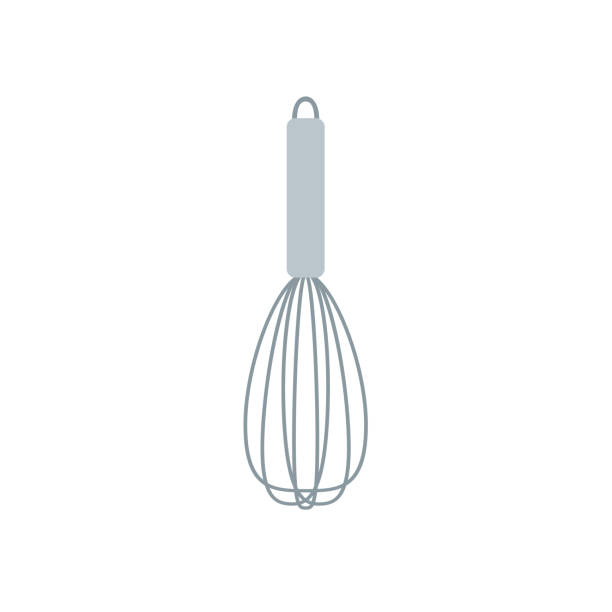 Whisk simple icon vector illustration Whisk icon in flat style. Vector illustration isolated on white background wire whisk stock illustrations