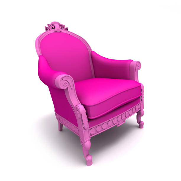 istock Ornate Ancient pink armchair 1177012556