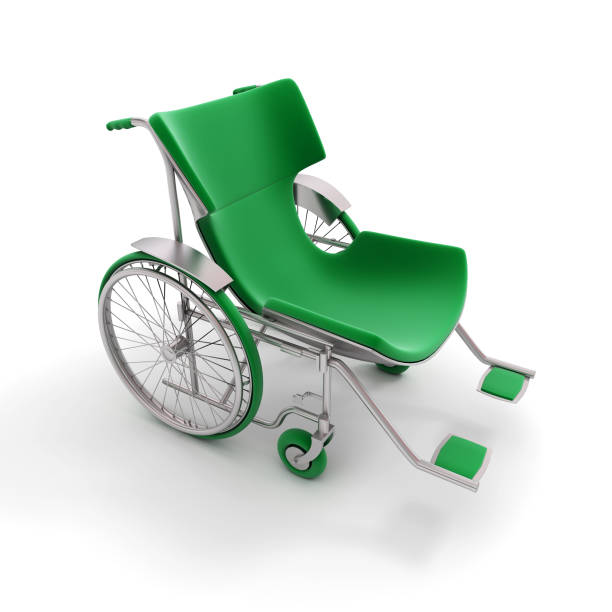 istock Green modern wheelchair 1177012697