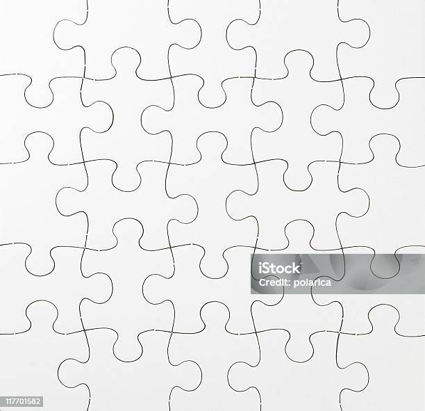 Série De Quebracabeça - Fotografias de stock e mais imagens de Padrão repetido - Padrão repetido, Puzzle, Branco