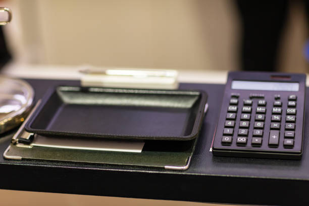 istock Cash desk with card payment terminal and information screen in small cafe 1177016841