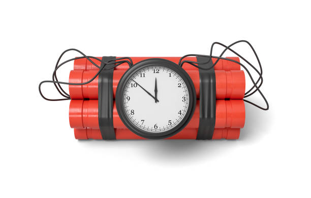 istock 3d rendering of red dynamite stick time bomb isolated on white background 1177018554