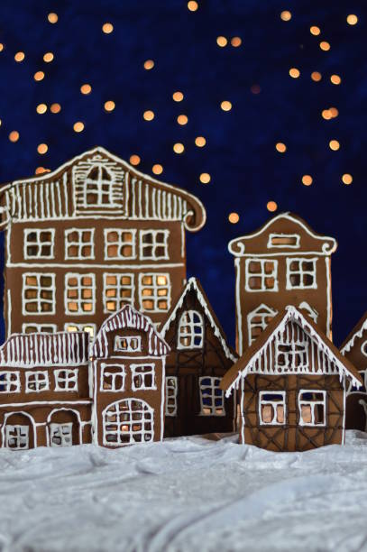 istock home made gingerbread village with bokeh sky 1177019253