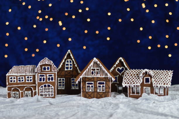 istock home made gingerbread village with bokeh sky 1177020191