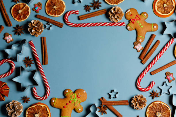 istock Christmas food frame 1177024301