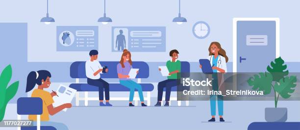 Hospital Stock Illustration - Download Image Now - Doctor's Office, Waiting  Room, Medical Clinic - iStock