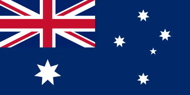 Vector illustration of Full frame of Australian flag