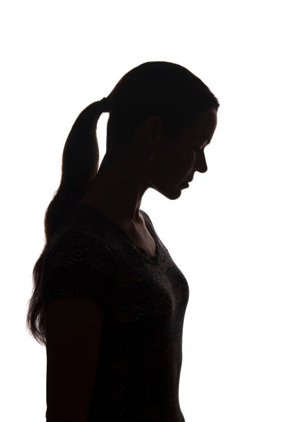 istock Silhouette of a young woman with problems 1177028186