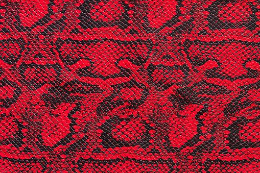 Textura de la piel sintética de serpiente roja photo