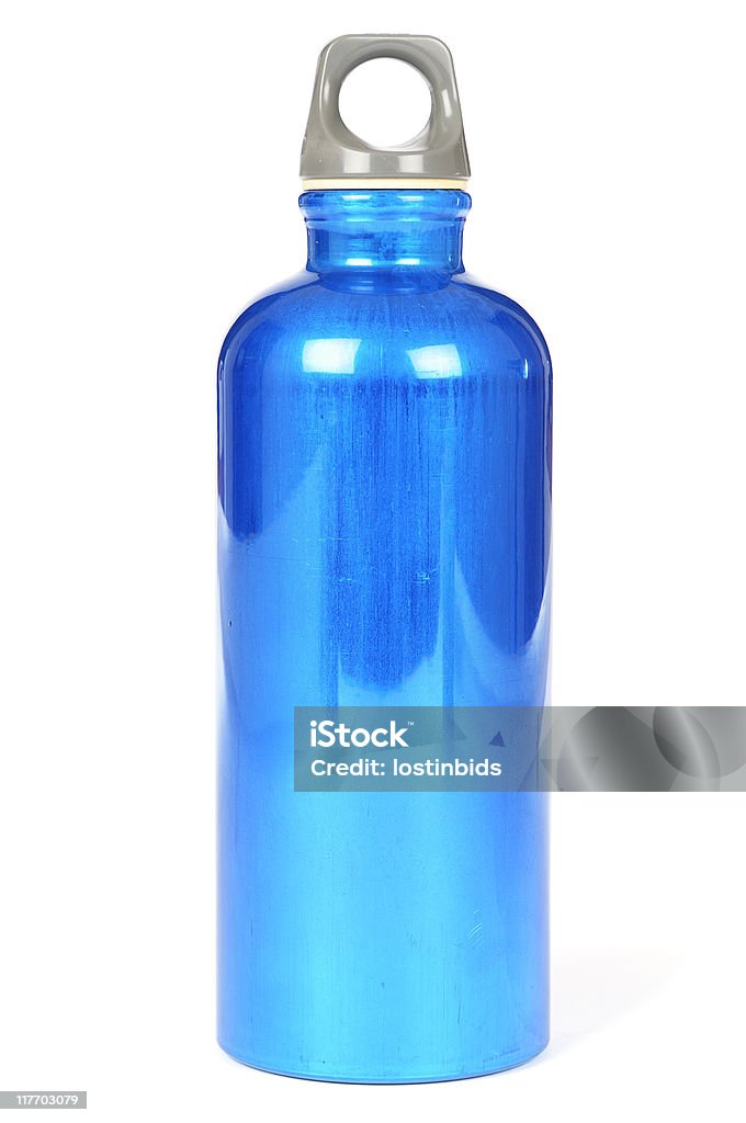 알루미늄 물 병 - 로열티 프리 단열 음료 용기 스톡 사진