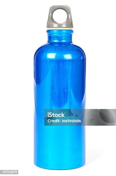알루미늄 물 병 단열 음료 용기에 대한 스톡 사진 및 기타 이미지 - 단열 음료 용기, 병, 파란색