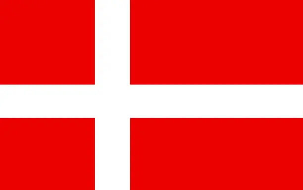 Vector illustration of Full frame of Danish flag