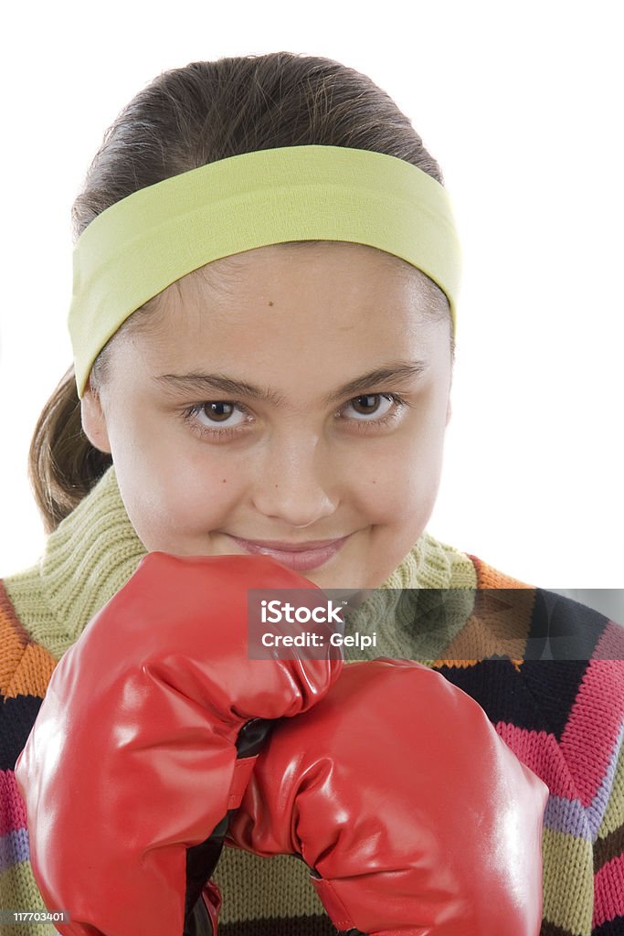 Girl with boxing gloves  Adult Stock Photo