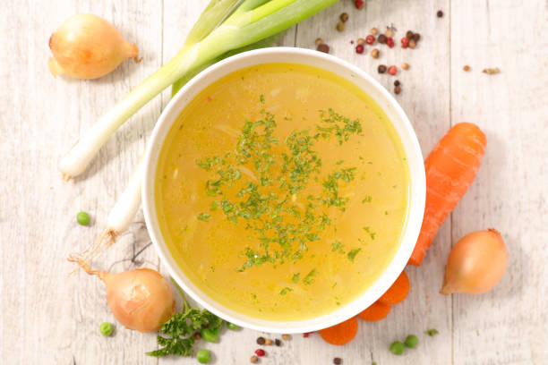 istock bowl of vegetable broth- top view 1177037182