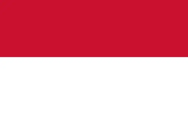 Vector illustration of The national flag of Indonesia