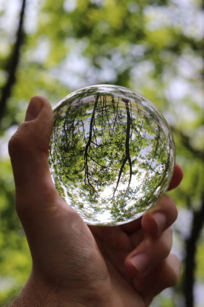 istock Glass crystal ball in hand 1177045253