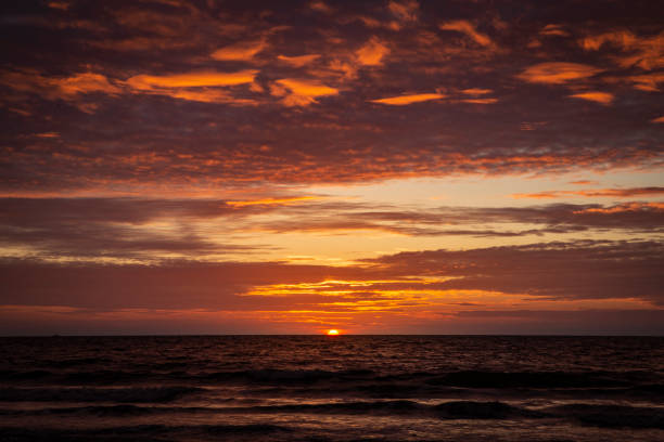 Sunset North Sea stock photo