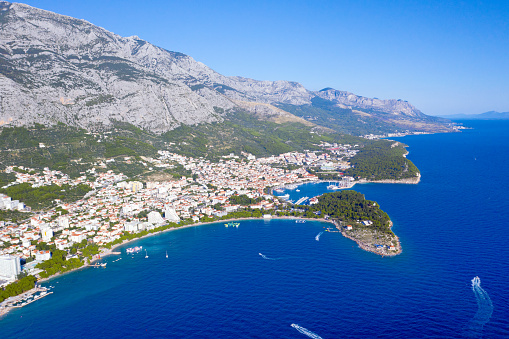 Aerial view of Makarska,Croatia