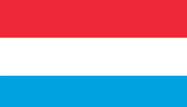 Vector illustration of The national flag of Luxembourg