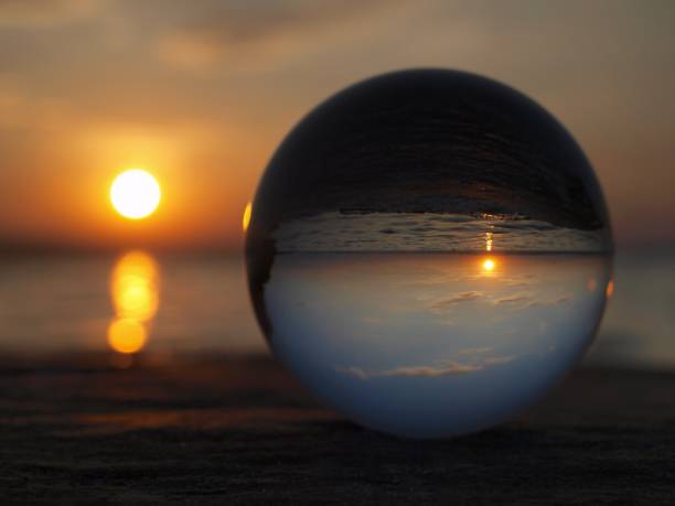 istock Glass ball in sunset 1177055033