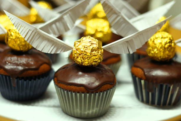 istock Muffins with snitch (Harry Potter Theme) decoration. 1177058162