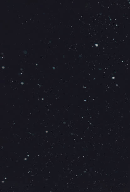 Snow bokeh in the evening, beautiful texture.
