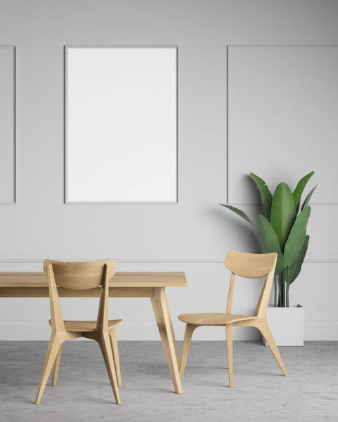 istock Poster in white dining room interior 1177059098