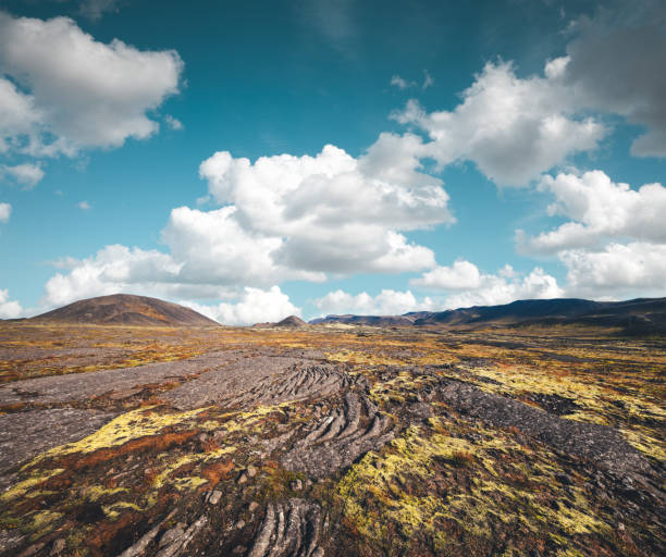Leirhnjúkur is an active volcano in Iceland. It is located in the northeast of the country by Lake Mývatn and is part of the Krafla volcanic system.