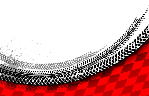 illustrations, cliparts, dessins animés et icônes de marches de course - tire track tire track pattern