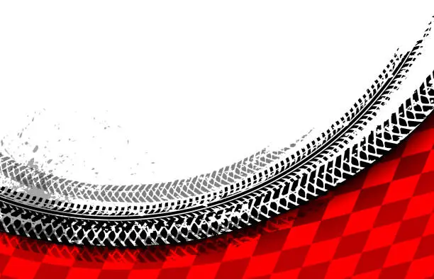 Vector illustration of racing treads