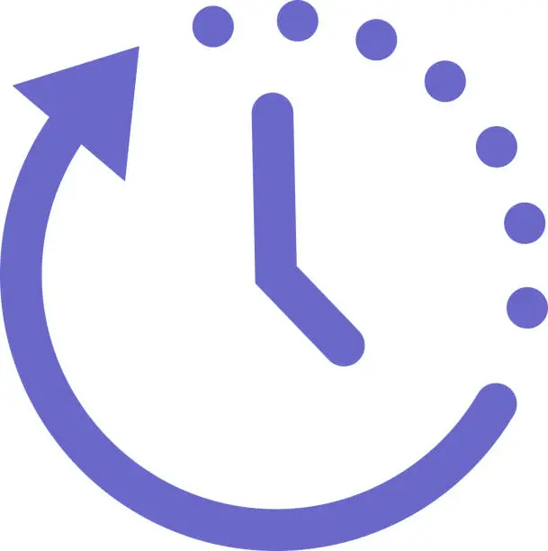 Vector illustration of time ticks