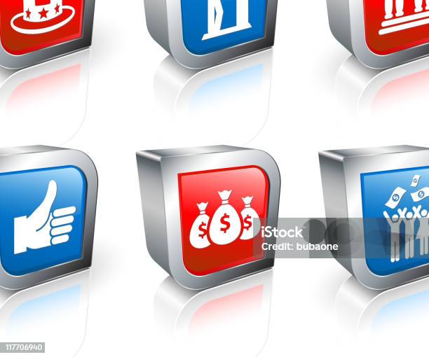 Economic Government Bailout 3d Royalty Free Vector Icon Set Stock Illustration - Download Image Now