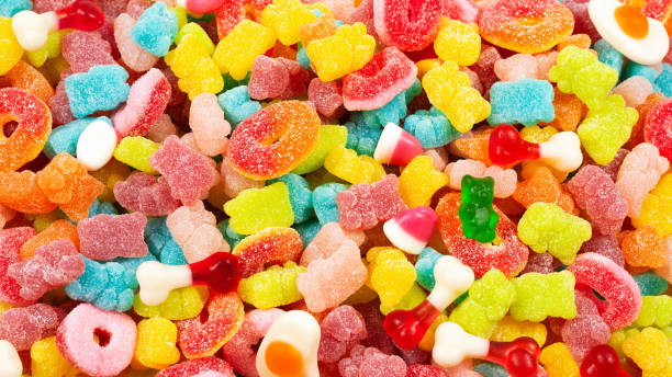 istock Assorted gummy candies. Top view. Jelly  sweets. 1177069698