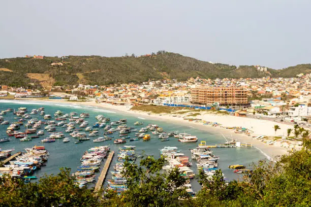 Photo of Pier at the beach of angels. Arraial do Cabo, Rio de Janeiro, Brazil.