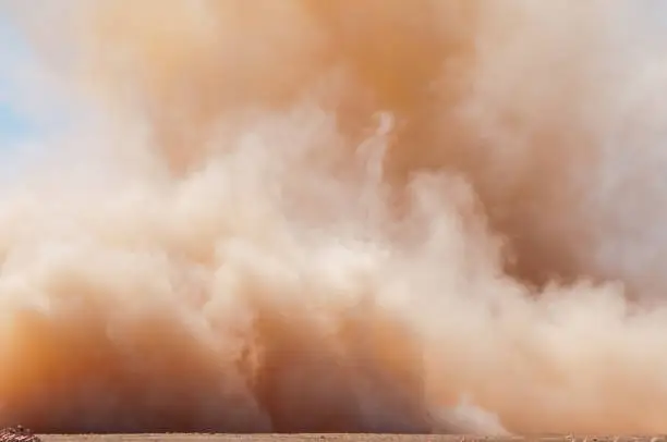 Photo of Sand dust storm in the desert