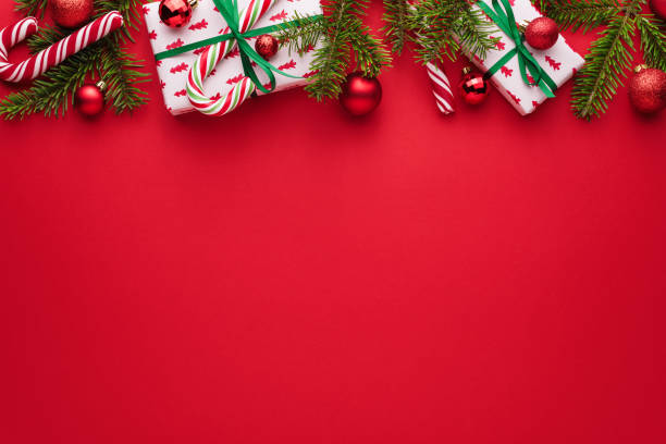 istock Red Christmas or New Year background 1177078771