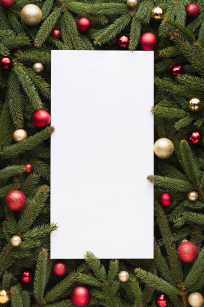 istock Christmas or New Year decoration background with festive frame 1177078776