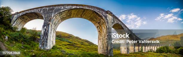 Glenfinnan Viaduct Magic Stock Photo - Download Image Now - Mountain, Rail Transportation, Arch - Architectural Feature