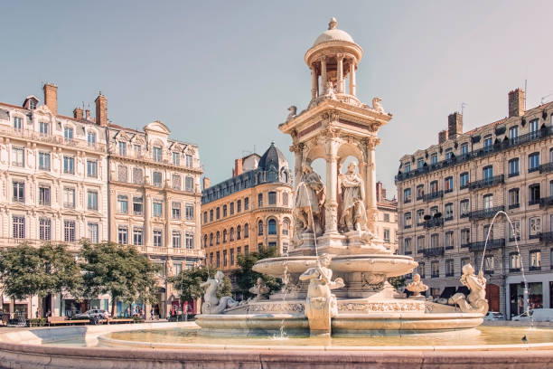 City of Lyon in daytime Place des Jacobins in the city of Lyon, France lyon photos stock pictures, royalty-free photos & images