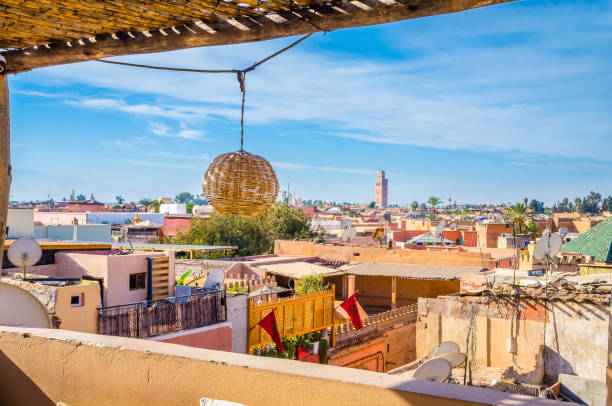 istock Panoramic view of Marrakesh and old medina, Morocco 1177088912