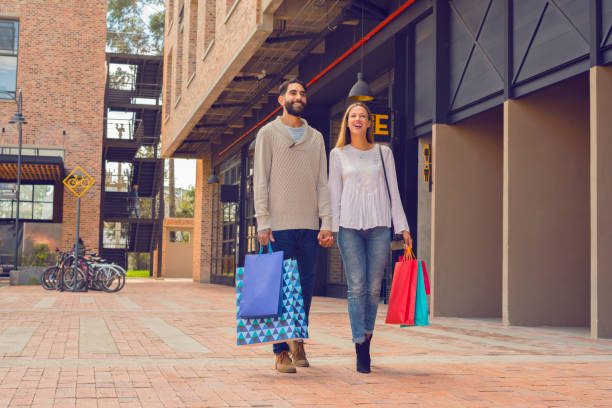 istock Family shopping in mall 1177088937