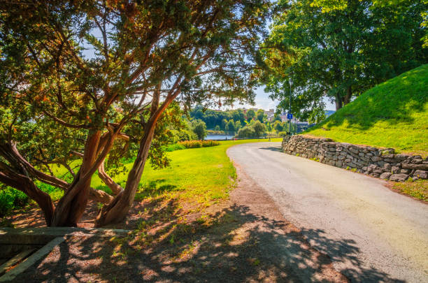 istock Park in beautiful city Trondheim, Norway 1177092657