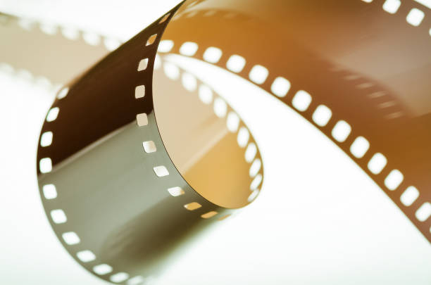 istock Film ring on white background abstract 1177093881